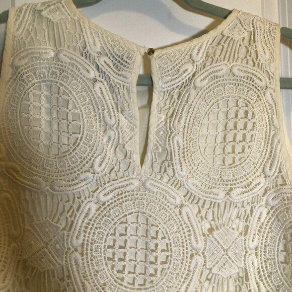 BOGO Banana Republic Lace Lined Sleeveless Blouse Size L - Picture 7 of 9